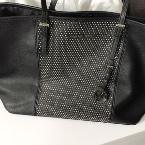 Michael Kors microstuds center stud travel tote